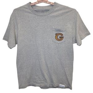 GRIZZLY Diamond Supply Co Mens Grey Graphic Pocket Short Sleeve Cotton Tshirt L